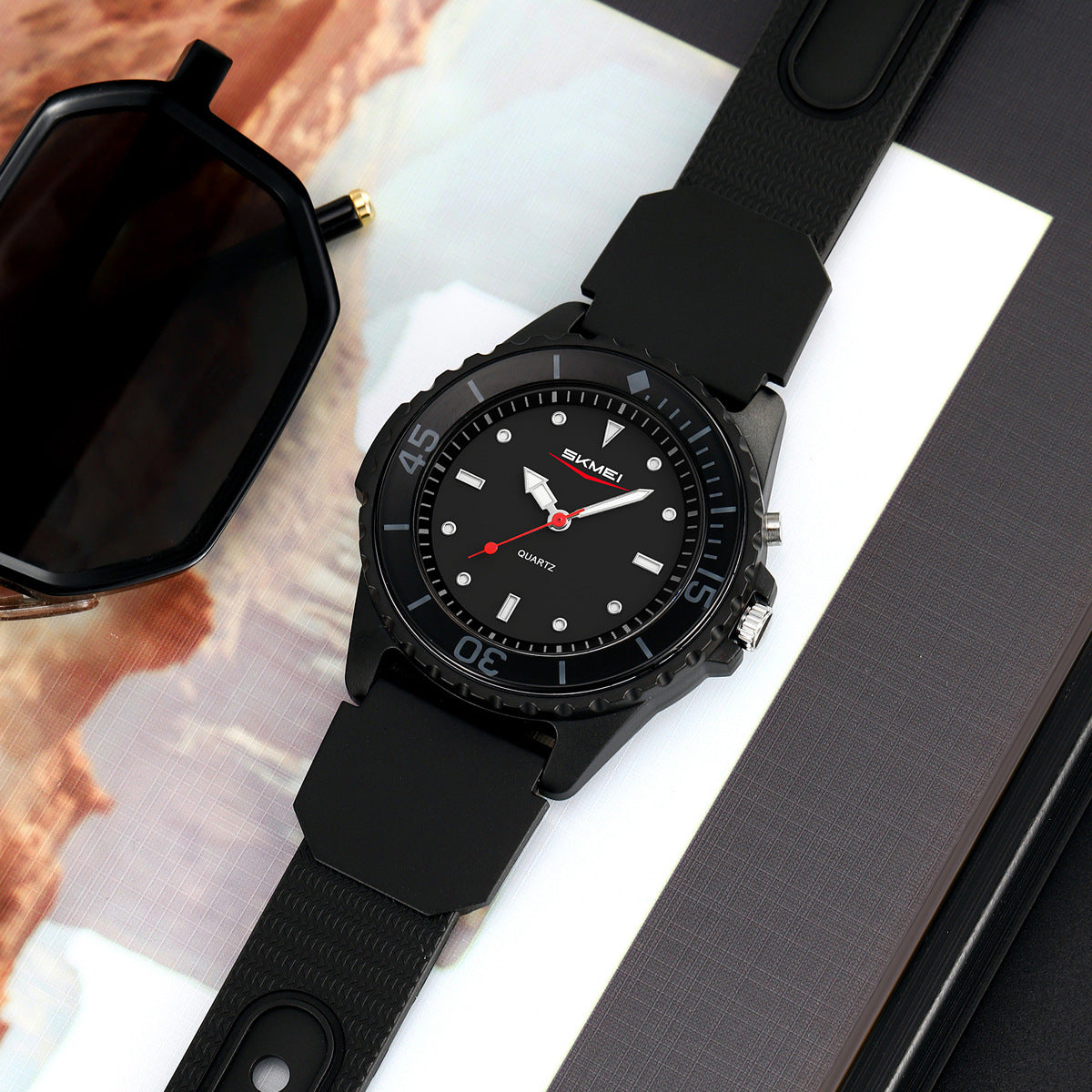 SKMEI-Fashion Business Men's Waterproof Quartz Watch-2433