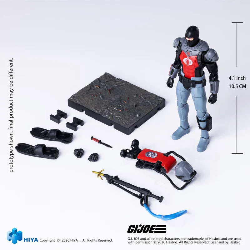 Cobra Eel - G.I JOE EMG0458 -1/18 Scale Action Figure By HIYA Toys