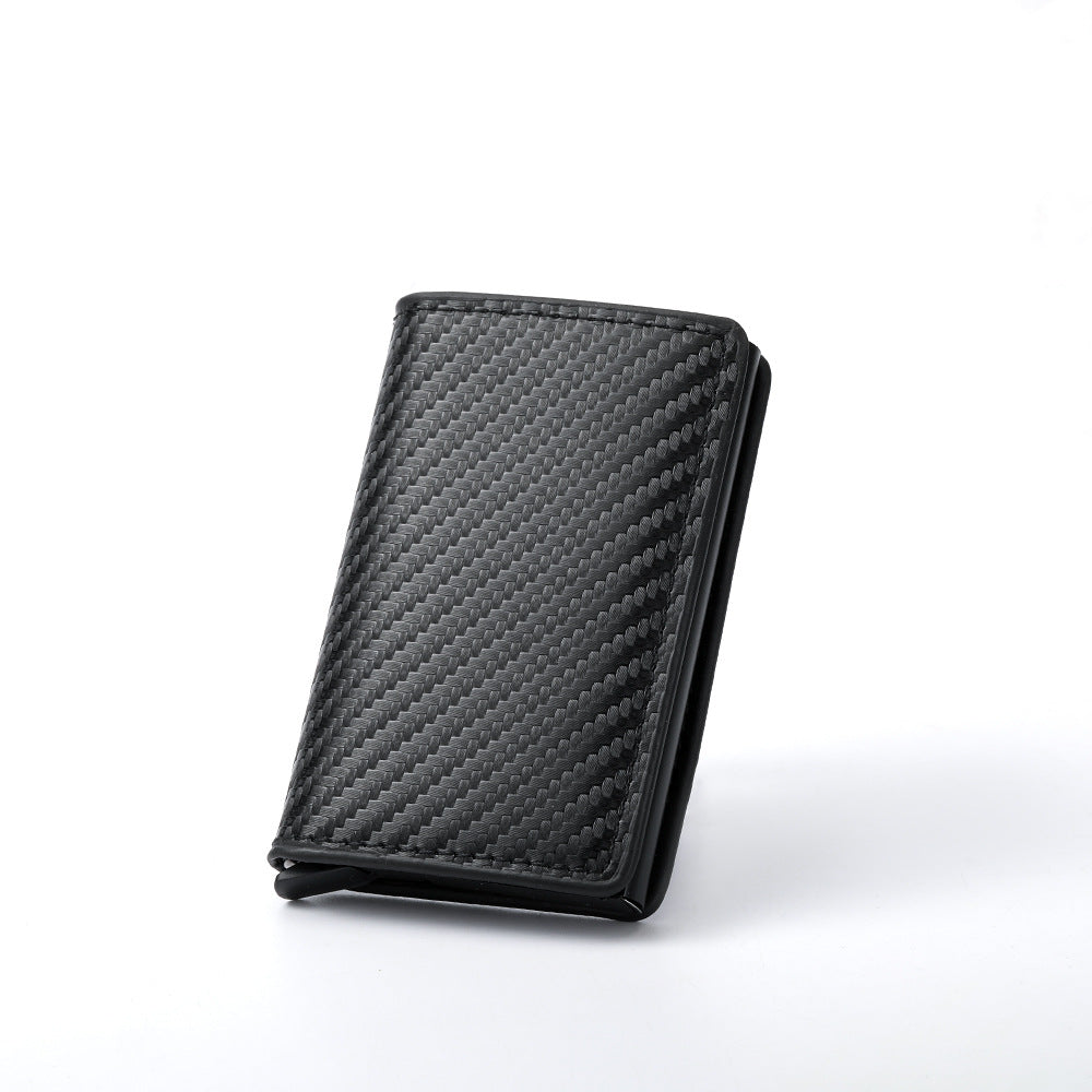 Men's Wallet - Ultra-thin Carbon Fiber RFID Card Holder with Auto-card Ejection