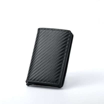 Men's Wallet - Ultra-thin Carbon Fiber RFID Card Holder with Auto-card Ejection