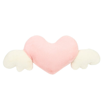 Plush Heart & Wings Car Headrest Neck Pillow