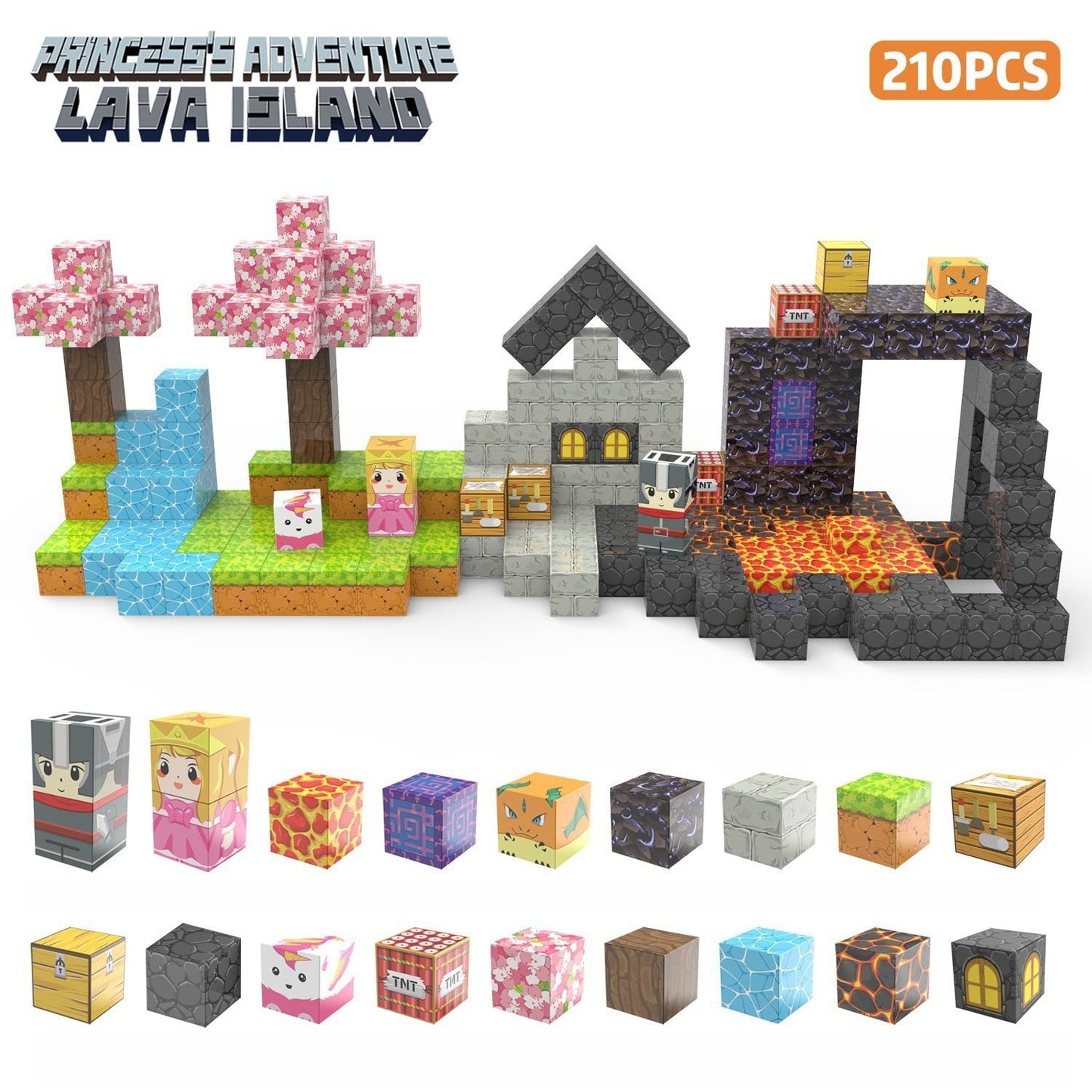 PIXEL CUBE Magnetice-[Princess Knight]210PCS