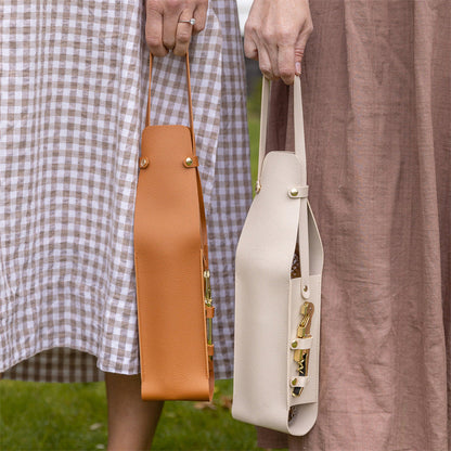 Pu leather - single red wine packaging bag