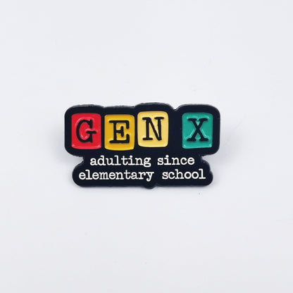 Alphabet Travel Enamel Pin for Backpacks  by CAVE