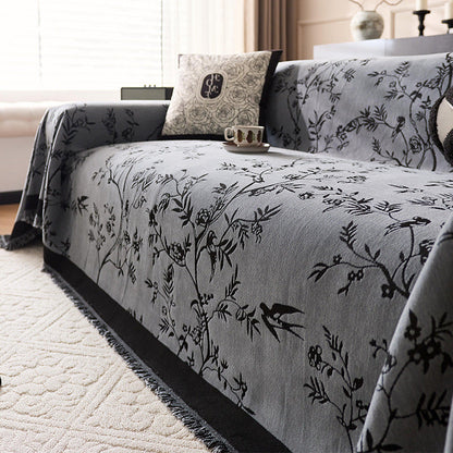 Home Decor Blanket- Swallow Shadow - Grey