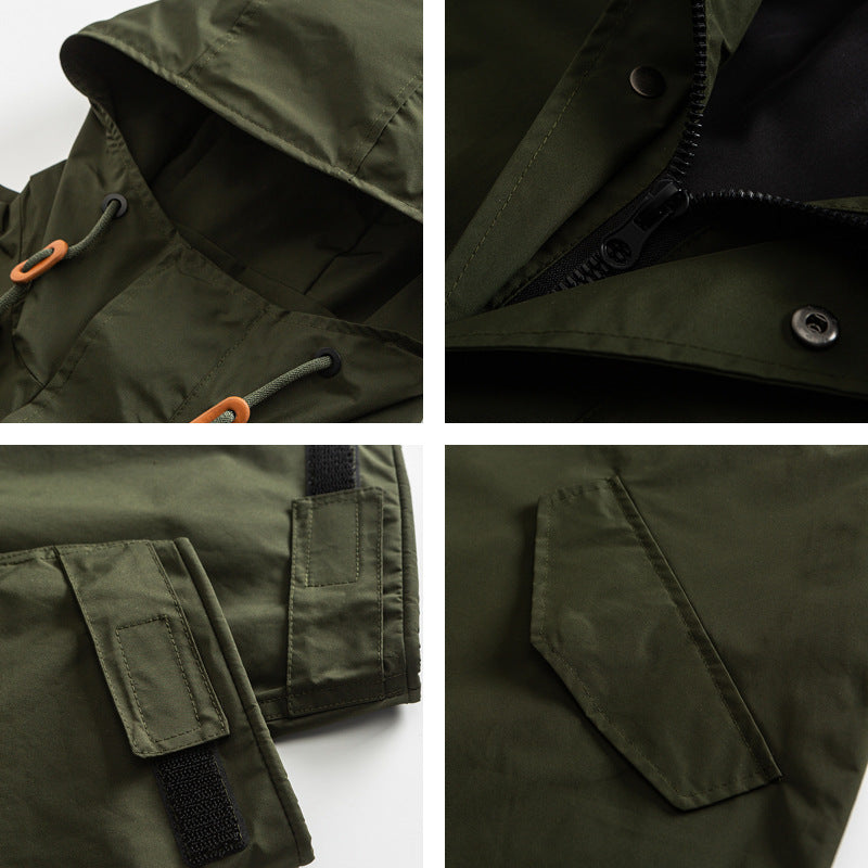 Fishtail Windproof Military Parka-Green