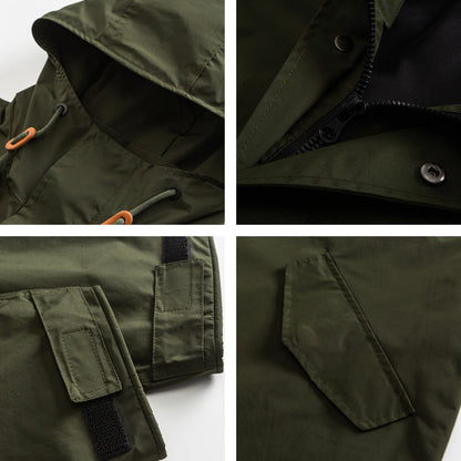 Fishtail Windproof Military Parka-Green