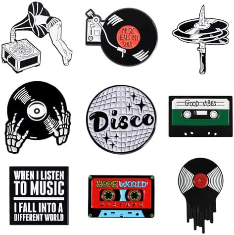 Turntable Travel Enamel Pin for Backpacks  by CAVE