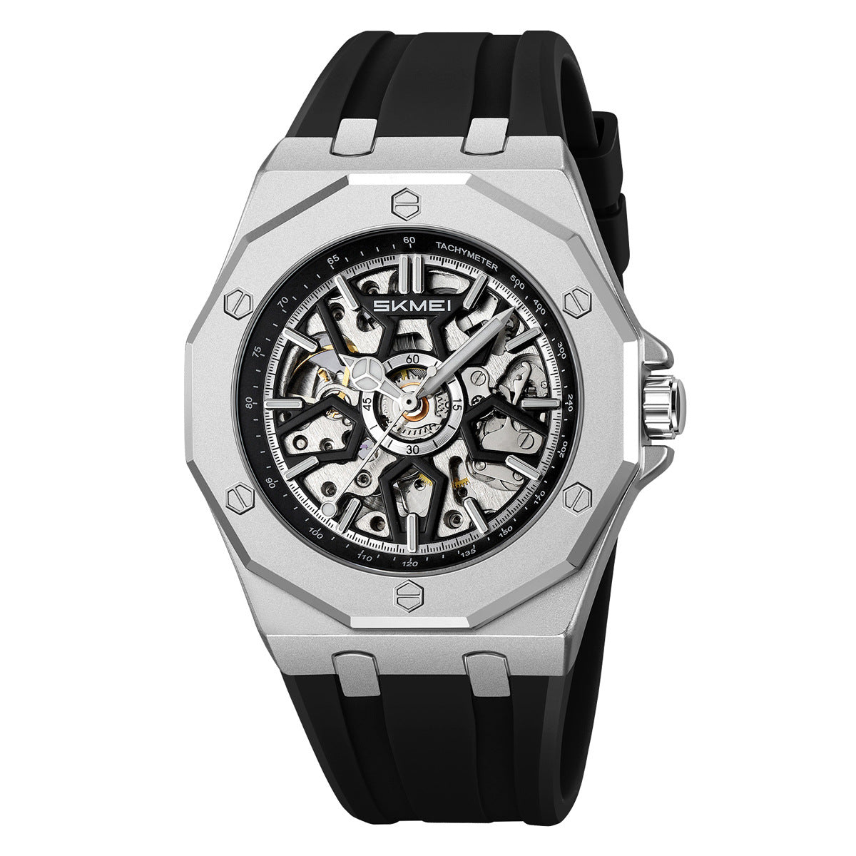 SKMEI Fashion Hollow Carved Square Men's Mechanical Watch-M036
