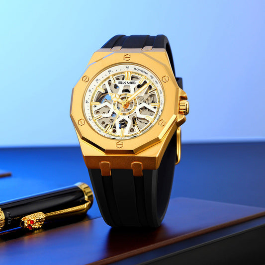 SKMEI Fashion Hollow Carved Square Men's Mechanical Watch-M036