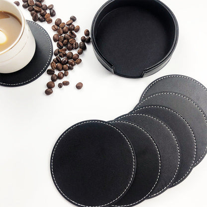 PU leather teacup mat - heat insulation and anti-scalding (round/square)