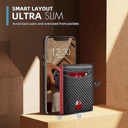 Wallet - Double Fold Short Microfiber Wallet RFID Anti-Theft Men's Wallet