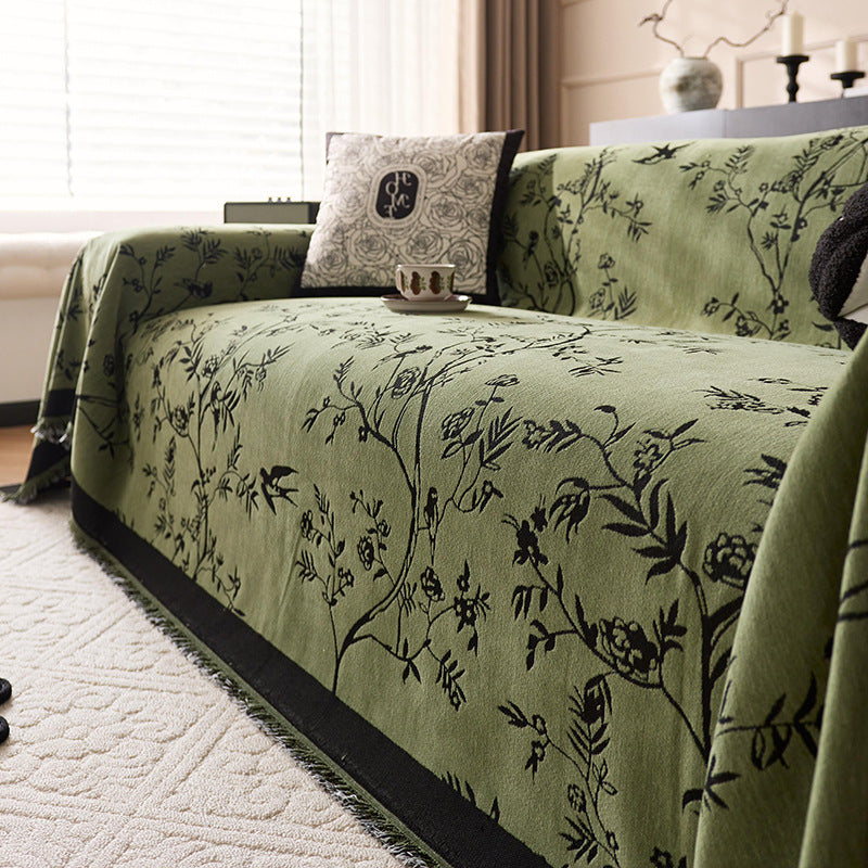 Home Decor Blanket- Swallow Shadow - Green