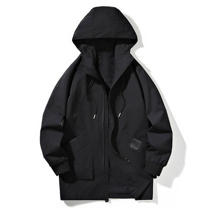 Plus Size Fleece-lined Parka Jacket