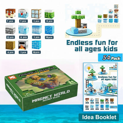 PIXEL CUBE Magnetice- [Amazon Ice and Snow] 54pcs