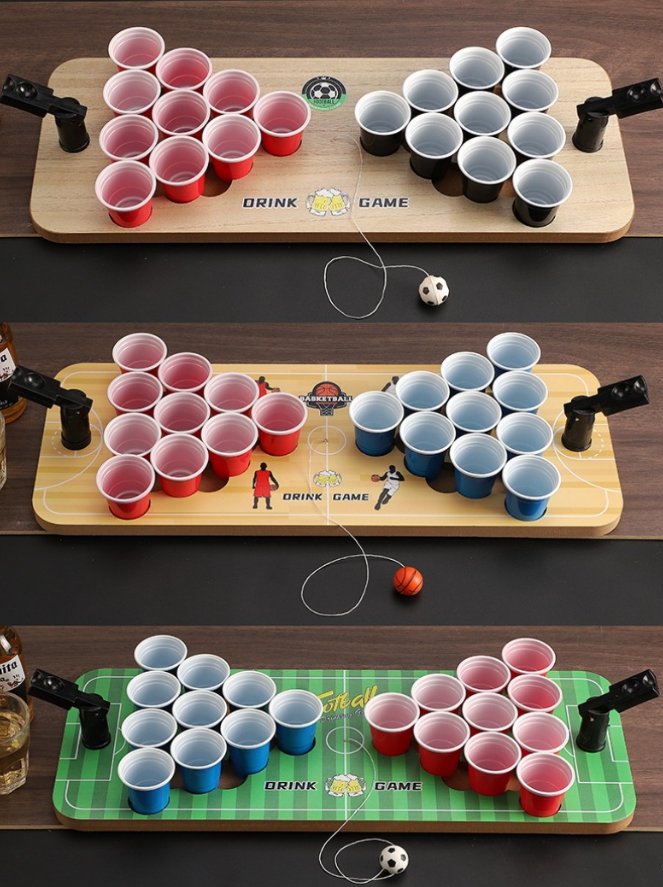 Party Game - Mini Double Bouncing Ball Board (Basketball/Soccer)