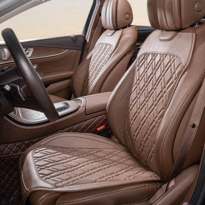 Car Seat Cushion- Premium Chestnut Brown - 3 Piece Set