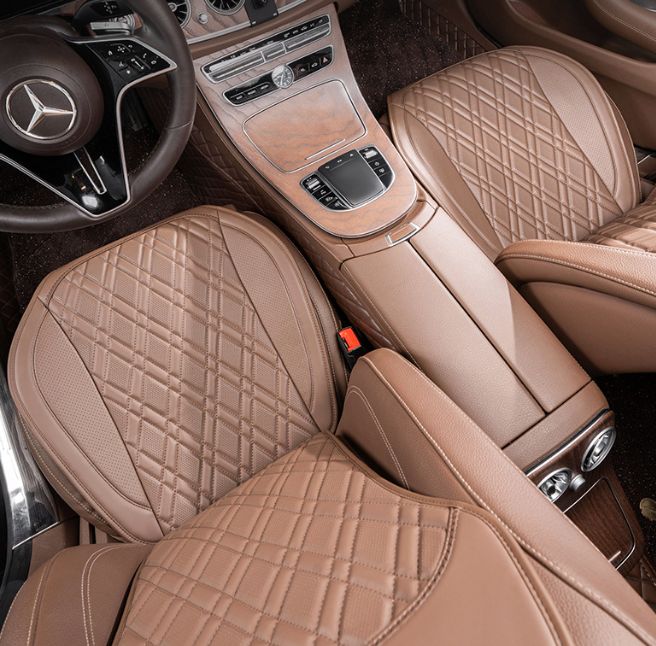 Car Seat Cushion- Premium Chestnut Brown - 3 Piece Set
