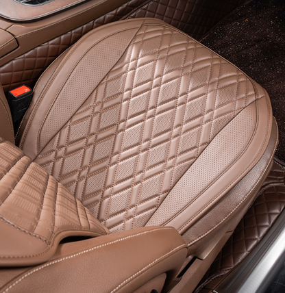 Car Seat Cushion- Premium Chestnut Brown - 3 Piece Set