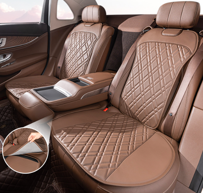 Car Seat Cushion- Premium Chestnut Brown - 3 Piece Set
