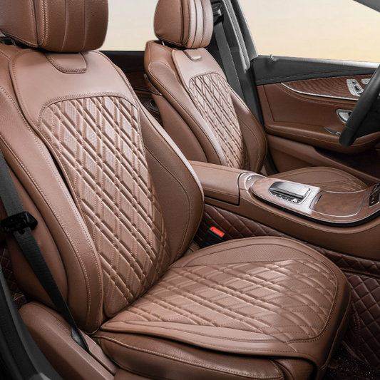 Car Seat Cushion- Premium Chestnut Brown - 3 Piece Set