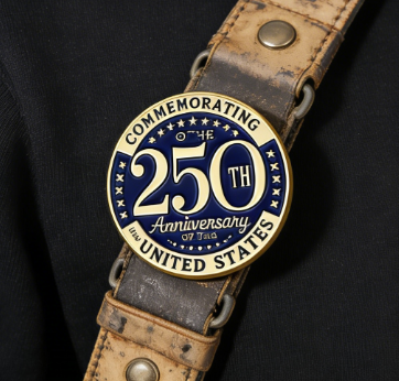 250 Anniversary Travel Enamel Pin for Backpacks   by CAVE