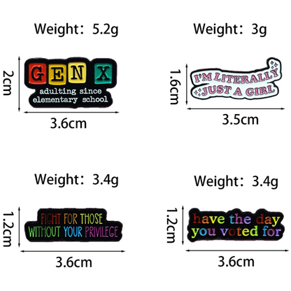 Alphabet Travel Enamel Pin for Backpacks  by CAVE