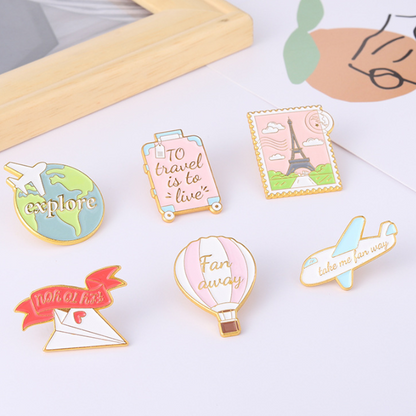 Castle Travel Enamel Pin for Backpacks  by CAVE