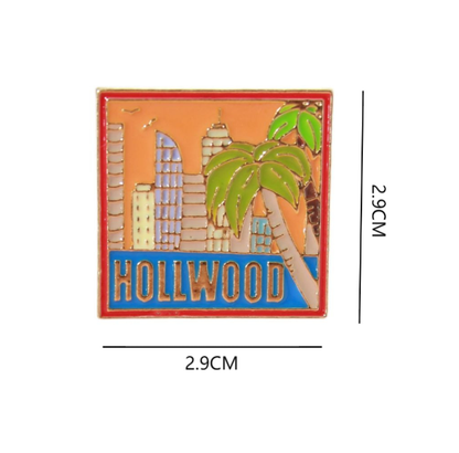 CityMap Travel Enamel Pin for Backpacks  by CAVE