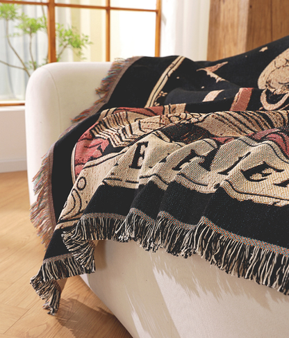 Home Decor Tapestry-Zen Meditation with Skeleton