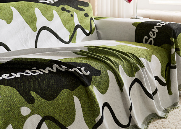 Home Decor Blanket-Wander Chenille - Coffee