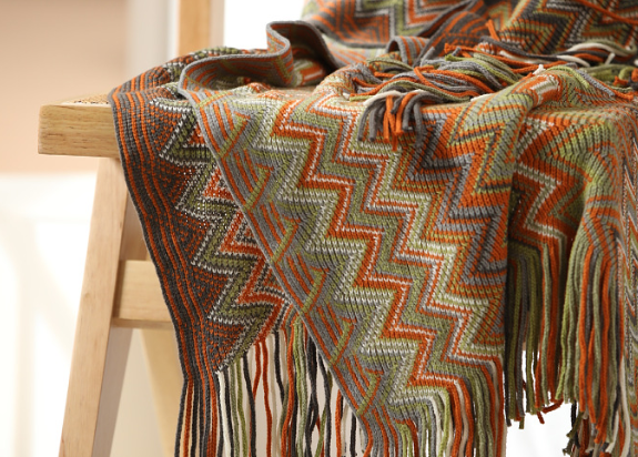 Home Decor Blanket-Orange Tangerine