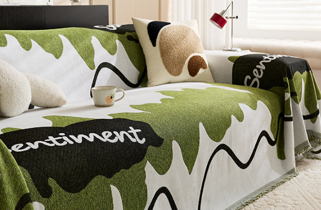 Home Decor Blanket-Wander Chenille - Green