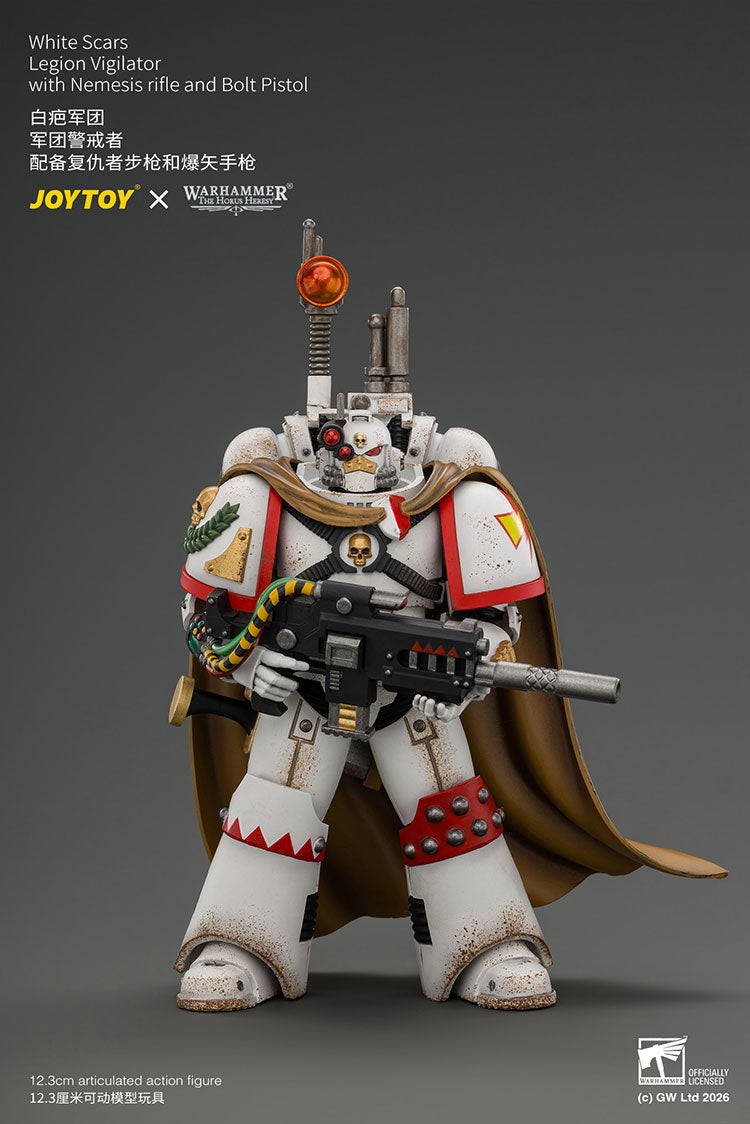 White Scars Legion Vigilator with Nemesis rifle and Bolt Pistol - Warhammer "The Horus Heresy" 1/18 Action Figure By JOYTOY