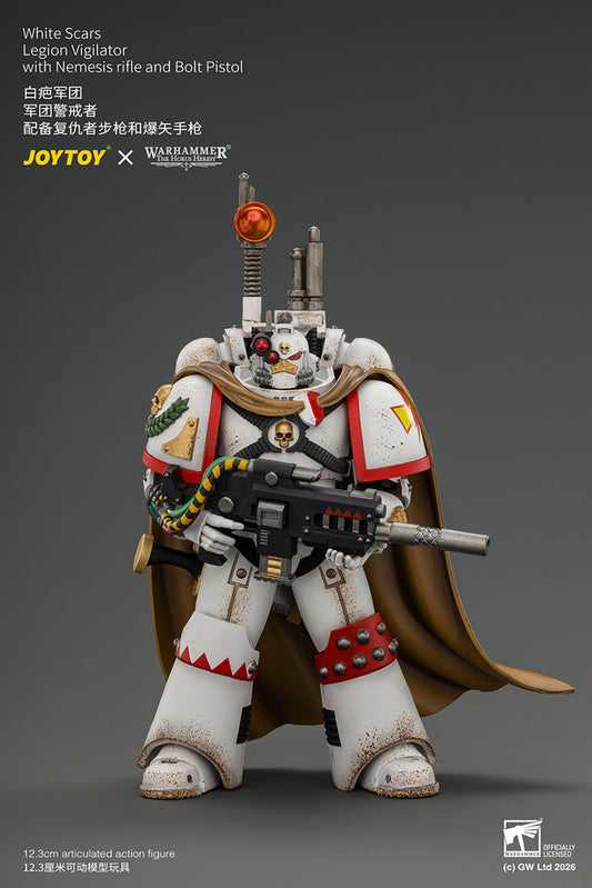 White Scars Legion Vigilator with Nemesis rifle and Bolt Pistol - Warhammer "The Horus Heresy" 1/18 Action Figure By JOYTOY