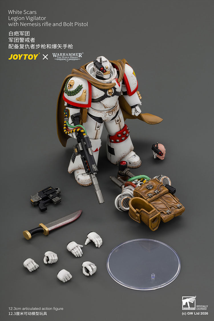 White Scars Legion Vigilator with Nemesis rifle and Bolt Pistol - Warhammer "The Horus Heresy" 1/18 Action Figure By JOYTOY
