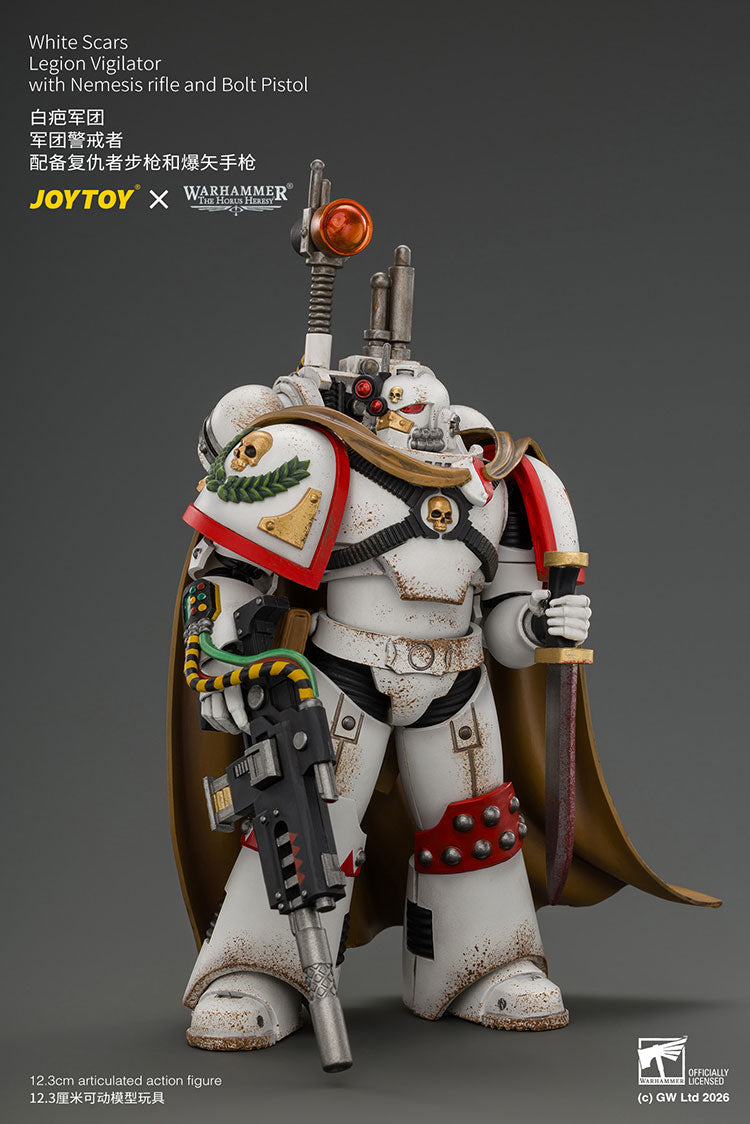 White Scars Legion Vigilator with Nemesis rifle and Bolt Pistol - Warhammer "The Horus Heresy" 1/18 Action Figure By JOYTOY