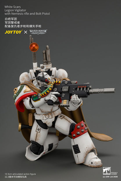 White Scars Legion Vigilator with Nemesis rifle and Bolt Pistol - Warhammer "The Horus Heresy" 1/18 Action Figure By JOYTOY