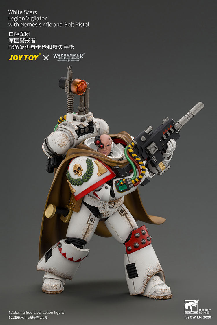 White Scars Legion Vigilator with Nemesis rifle and Bolt Pistol - Warhammer "The Horus Heresy" 1/18 Action Figure By JOYTOY