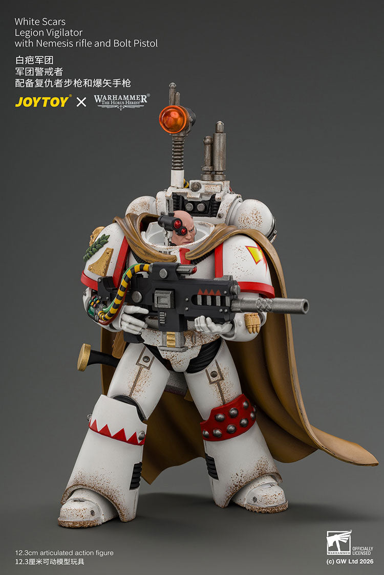 White Scars Legion Vigilator with Nemesis rifle and Bolt Pistol - Warhammer "The Horus Heresy" 1/18 Action Figure By JOYTOY