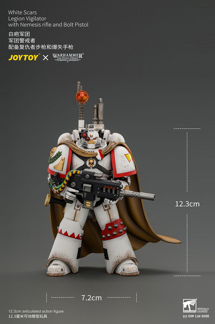 White Scars Legion Vigilator with Nemesis rifle and Bolt Pistol - Warhammer "The Horus Heresy" 1/18 Action Figure By JOYTOY