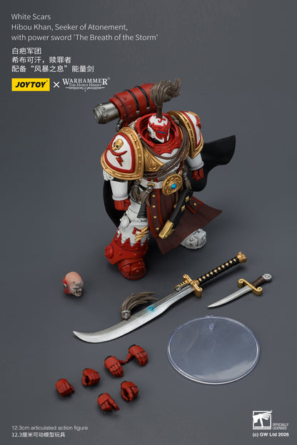 White Scars Qin Xa & Hibou Khan &Contemptor Dreadnought-Warhammer 40k 1/18 Action Figure By JOYTOY