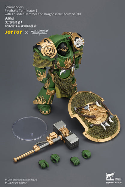 Salamanders Firedrake Terminator 1 & Terminator 2 - "The Horus Heresy" Warhammer 40k 1/18 Action Figure By JOYTOY