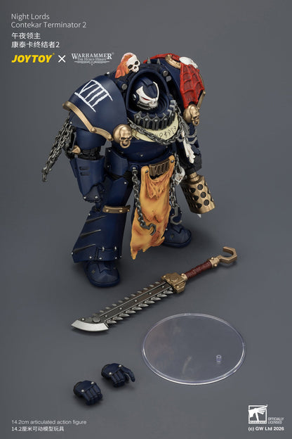 Night Lords Contekar Terminator Dissident & Contekar Terminator - "The Horus Heresy" Primarch-Warhammer 40k 1/18 Action Figure By JOYTOY
