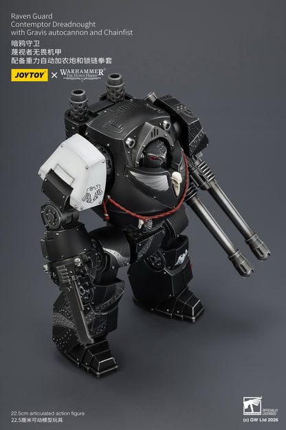 Raven Guard  Contemptor Dreadnought with Gravis autocannon and Chainfist - Warhammer "The Horus Heresy" 1/18 Action Figure By JOYTOY