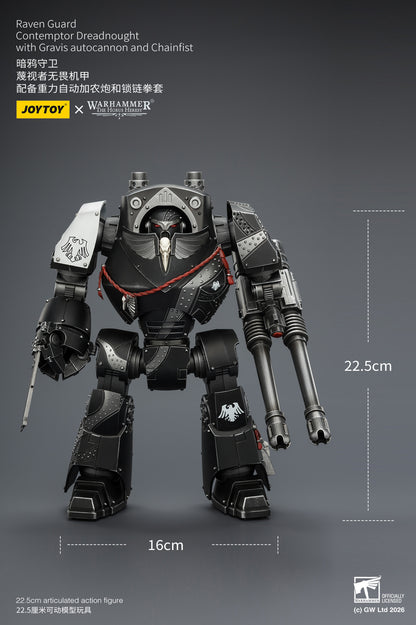 Raven Guard  Contemptor Dreadnought with Gravis autocannon and Chainfist - Warhammer "The Horus Heresy" 1/18 Action Figure By JOYTOY