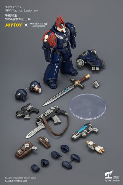 Night Lords MKVI Tactical Legionary & MK III Tactical Legionary - "The Horus Heresy" Primarch-Warhammer 40k 1/18 Action Figure By JOYTOY