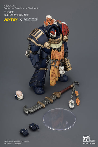 Night Lords Contekar Terminator Dissident & Contekar Terminator - "The Horus Heresy" Primarch-Warhammer 40k 1/18 Action Figure By JOYTOY