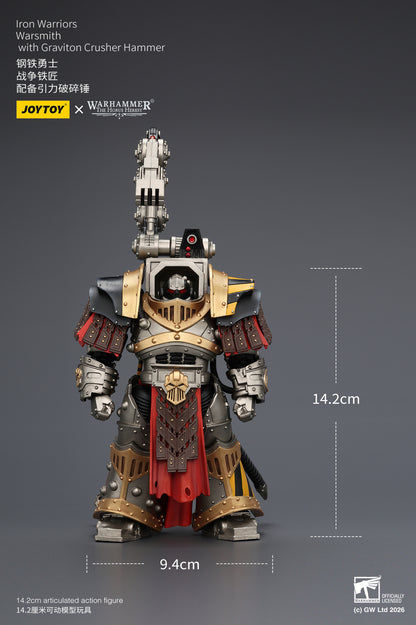Iron Warriors Legion Praevian with Bolt Pistol & Warsmithwith  Graviton Crusher Hammer- "The Horus Heresy” 1/18 Action Figure By JOYTOY