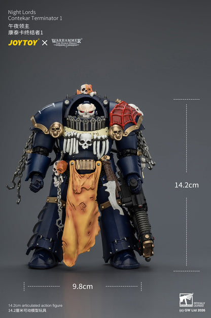 Night Lords Contekar Terminator Dissident & Contekar Terminator - "The Horus Heresy" Primarch-Warhammer 40k 1/18 Action Figure By JOYTOY